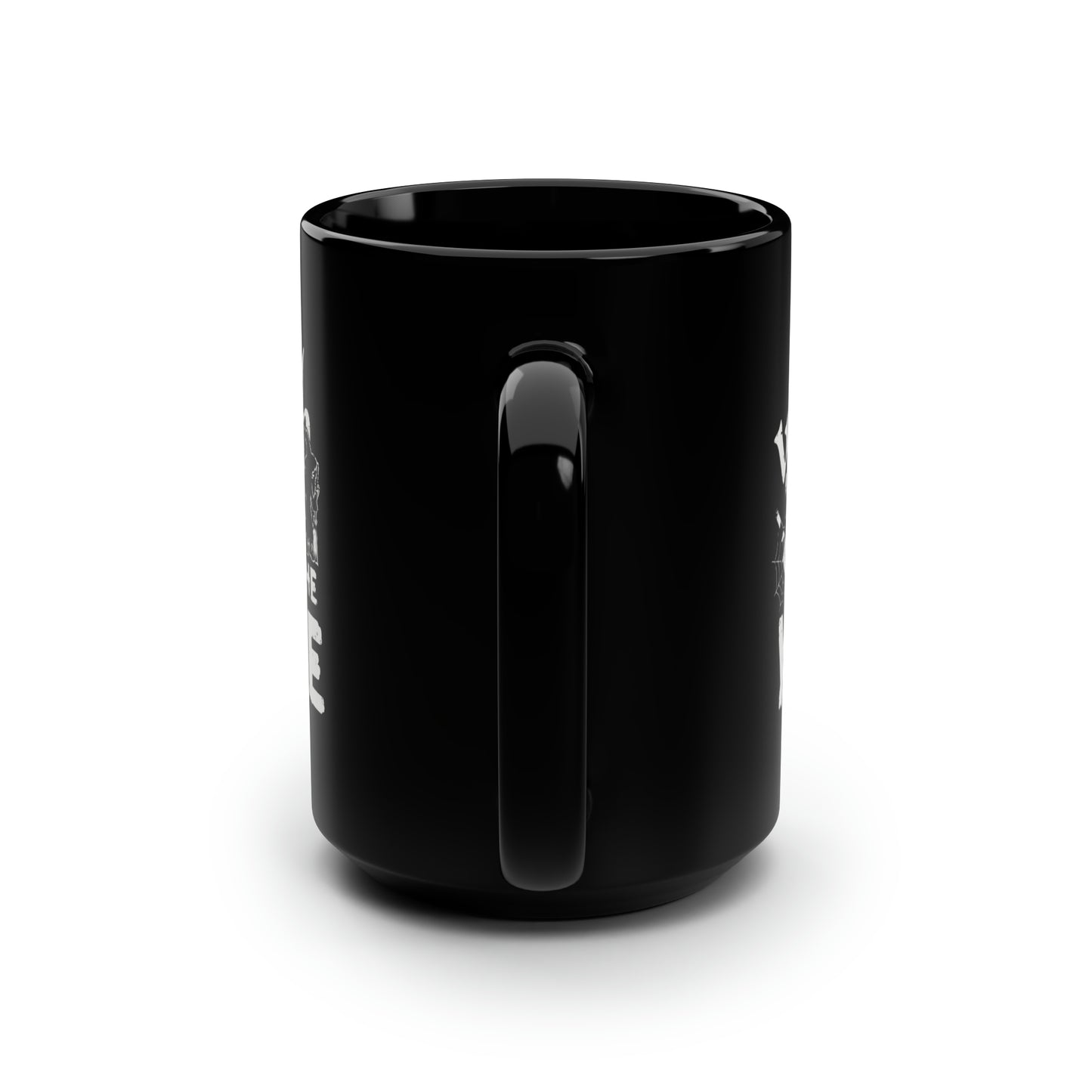 Black Halloween Mug, 15oz "witch way to the wine"