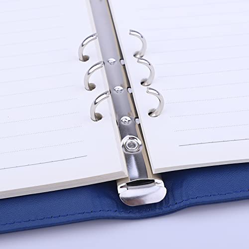 Antner A5 PU Leather Binder 6-Ring Notebook Binder Cover for A5 Filler Paper, Refillable A5 Personal Planner Budget Binder with Magnetic Buckle Closure, Yellow