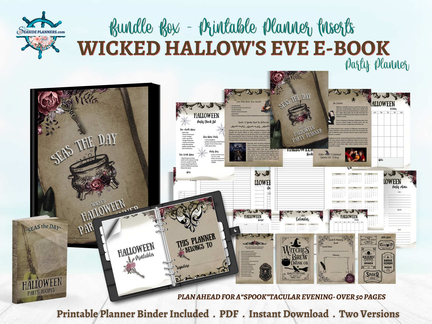 wicked halloween party planner inserts