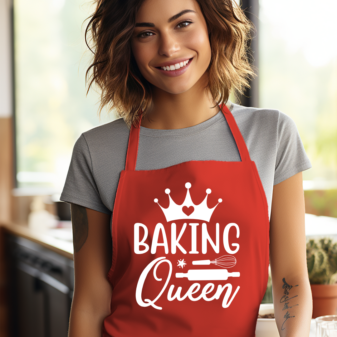 Red Baking Queen Cotton Apron
