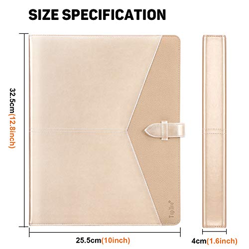 Toplive A5 Binder 6 Round Ring Binder Leather Budget Planner Notebook Cover for A5 Filler Paper Laser Pink with Magnetic Buckle Closure