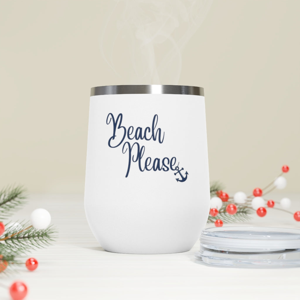 Beach Please Wine Tumbler