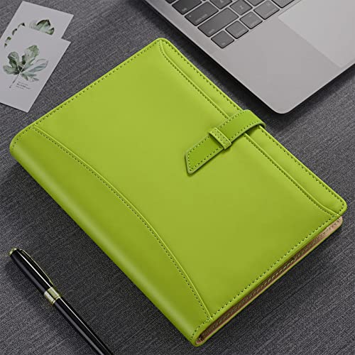 A5 Binder Journal Notebook, Refillable 6 Ring Faux Leather Personal Planner Organizer for 6 Hole A5 Filler Paper, Orange
