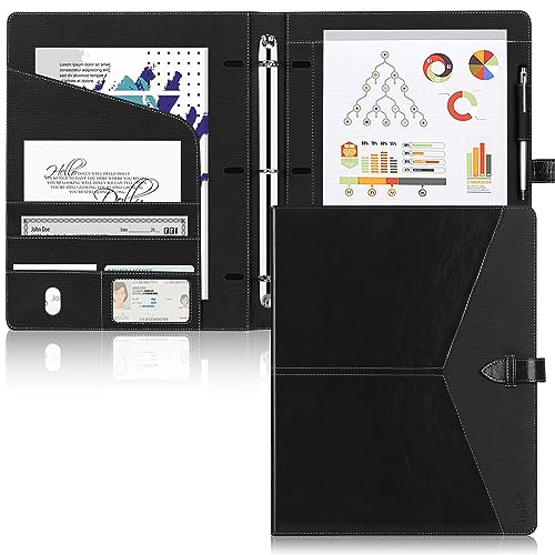 Toplive A5 Binder 6 Round Ring Binder Leather Budget Planner Notebook Cover for A5 Filler Paper Laser Pink with Magnetic Buckle Closure