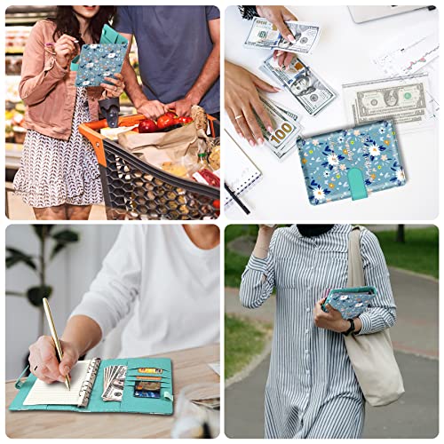 BVYA A5 Budget Binder, Premium PU Leather Loose Leaf Notebook Binder Cover, Financial Management Notebook Binder