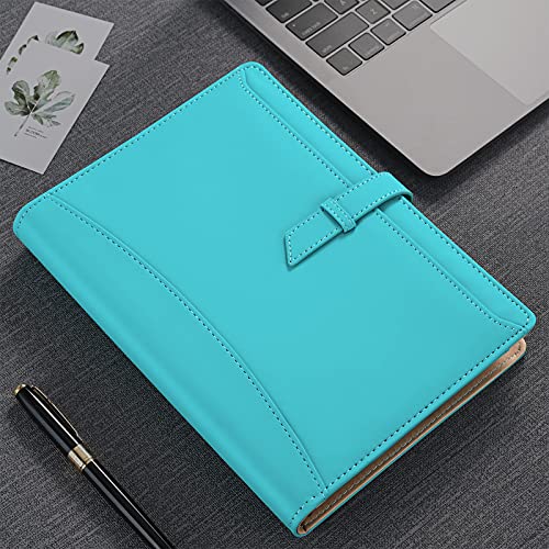 A5 Binder Journal Notebook, Refillable 6 Ring Faux Leather Personal Planner Organizer for 6 Hole A5 Filler Paper, Orange