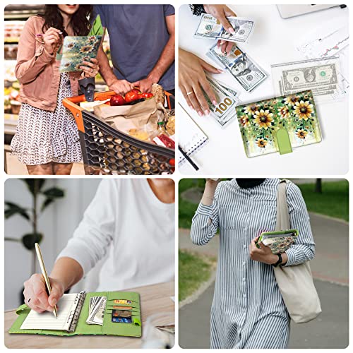 BVYA A5 Budget Binder, Premium PU Leather Loose Leaf Notebook Binder Cover, Financial Management Notebook Binder