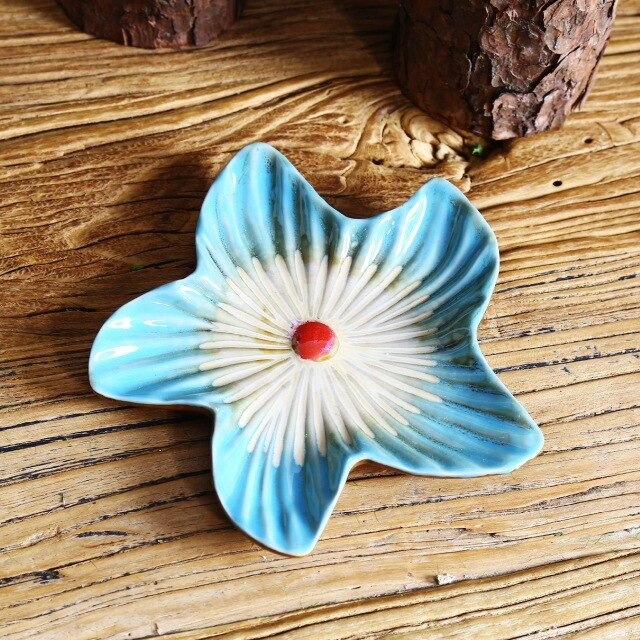 Nordic Mediterranean Three Types 16*12*2cm Snack Fruit Disk Ceramic Starfish Conch Seashells Compote Dish Soap Box