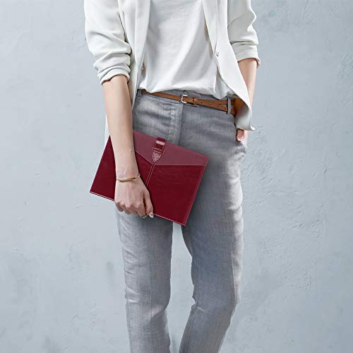 Toplive A5 Binder 6 Round Ring Binder Leather Budget Planner Notebook Cover for A5 Filler Paper Laser Pink with Magnetic Buckle Closure