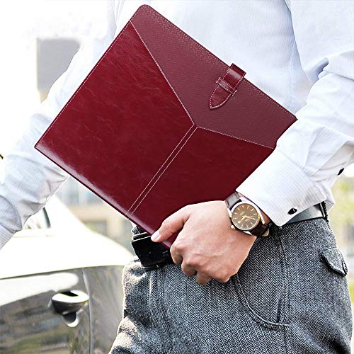 Toplive A5 Binder 6 Round Ring Binder Leather Budget Planner Notebook Cover for A5 Filler Paper Laser Pink with Magnetic Buckle Closure