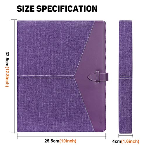 Toplive A5 Binder 6 Round Ring Binder Leather Budget Planner Notebook Cover for A5 Filler Paper Laser Pink with Magnetic Buckle Closure