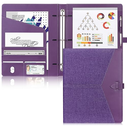 Toplive A5 Binder 6 Round Ring Binder Leather Budget Planner Notebook Cover for A5 Filler Paper Laser Pink with Magnetic Buckle Closure