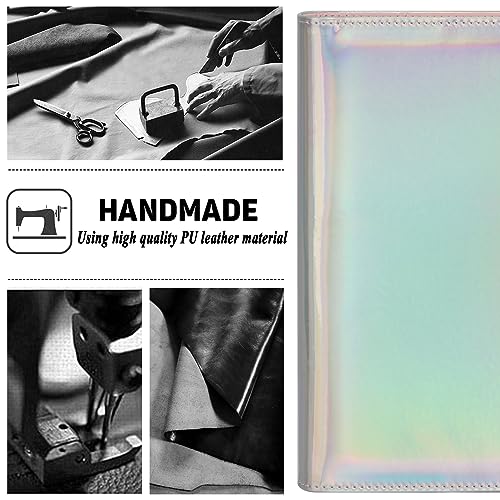 Toplive A5 Binder 6 Round Ring Binder Leather Budget Planner Notebook Cover for A5 Filler Paper Laser Pink with Magnetic Buckle Closure