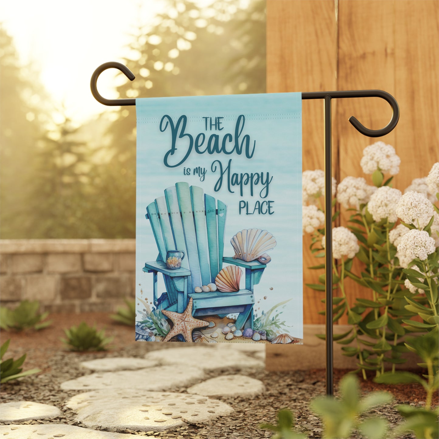 Happy Place Garden Chair Flag