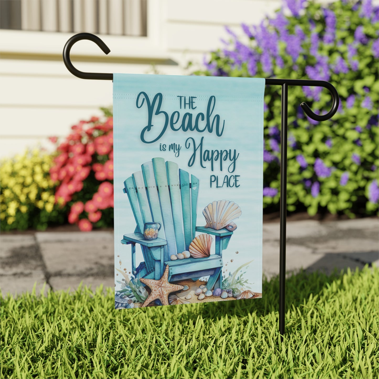 Happy Place Garden Chair Flag