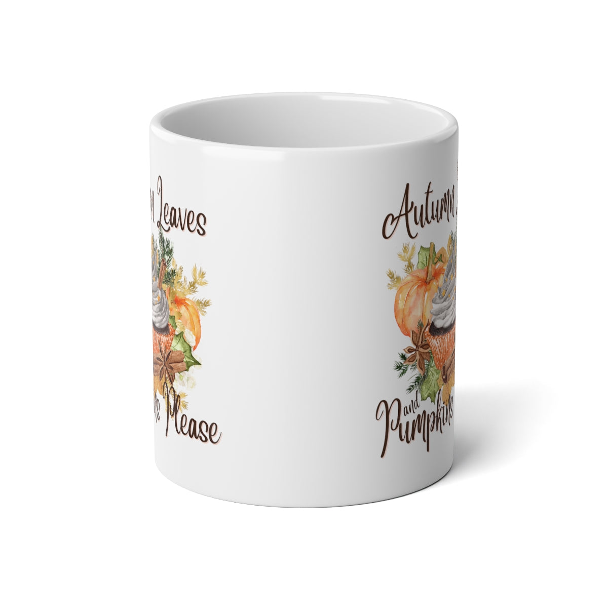Autumn Leaves, Pumpkins Please Jumbo Mug, 20oz