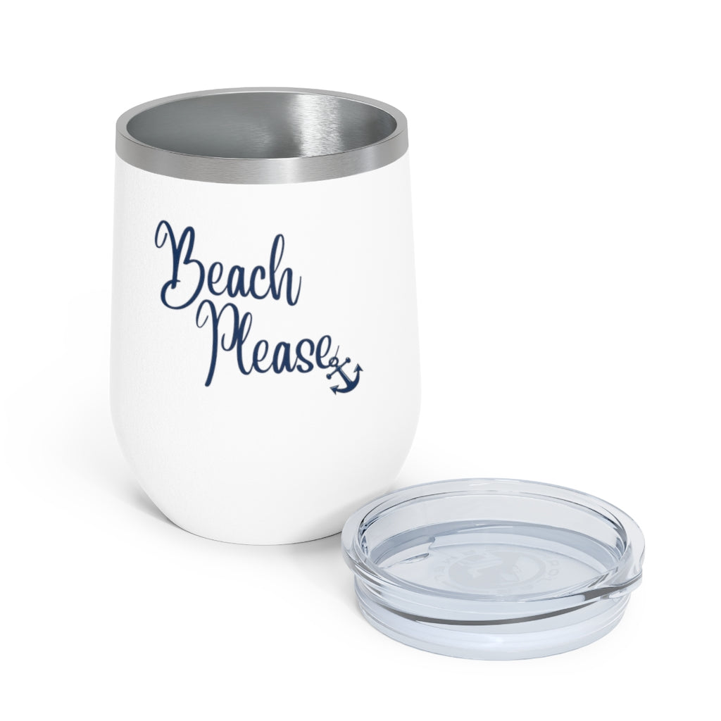Beach Please Wine Tumbler
