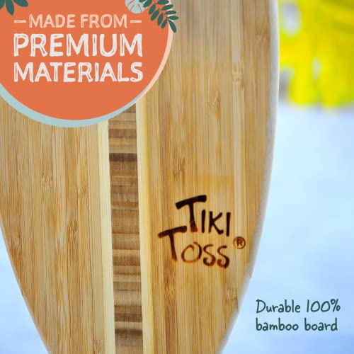Tiki Toss Ring Toss Game for Adults – 13 Inch Surfboard Edition - Hook and Ring Game for Outdoor & Indoor Use, Gift for Husband, dad, College Boys