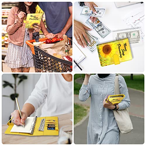 BVYA A5 Budget Binder, Premium PU Leather Loose Leaf Notebook Binder Cover, Financial Management Notebook Binder