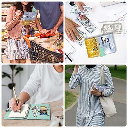 BVYA A5 Budget Binder, Premium PU Leather Loose Leaf Notebook Binder Cover, Financial Management Notebook Binder