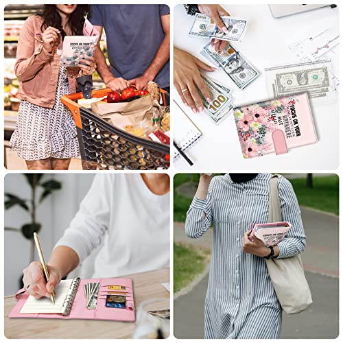 BVYA A5 Budget Binder, Premium PU Leather Loose Leaf Notebook Binder Cover, Financial Management Notebook Binder