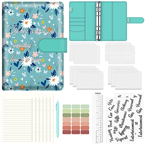 BVYA A5 Budget Binder, Premium PU Leather Loose Leaf Notebook Binder Cover, Financial Management Notebook Binder