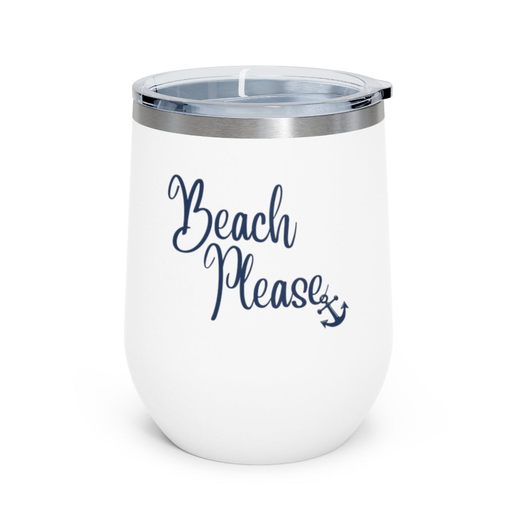 Beach Please Wine Tumbler