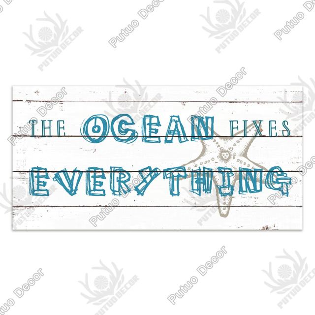 Putuo Decor Beach Home Signs Wood Wall Plaque Wooden Signs Welcome Decor Hanging Plate for Beach House Home Bedroom Tent Decor